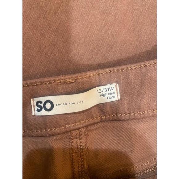 SO Women's junior’s Flare Jeans - Size 13 - pink/Brown - Picture 5 of 6